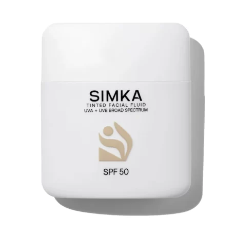 simka tinted white background